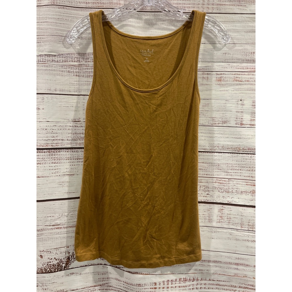 Isabel Maternity by Ingrid & Isabel Mustard Yellow Scoop Neck Tank Top Medium